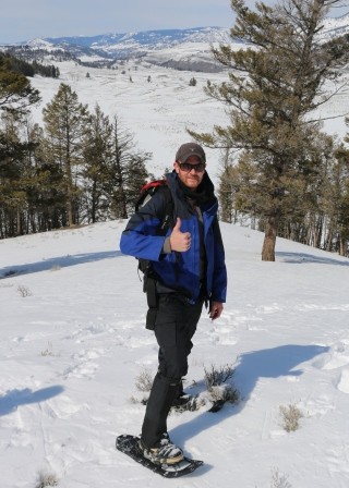 Snow-shoeing in Yellowstone